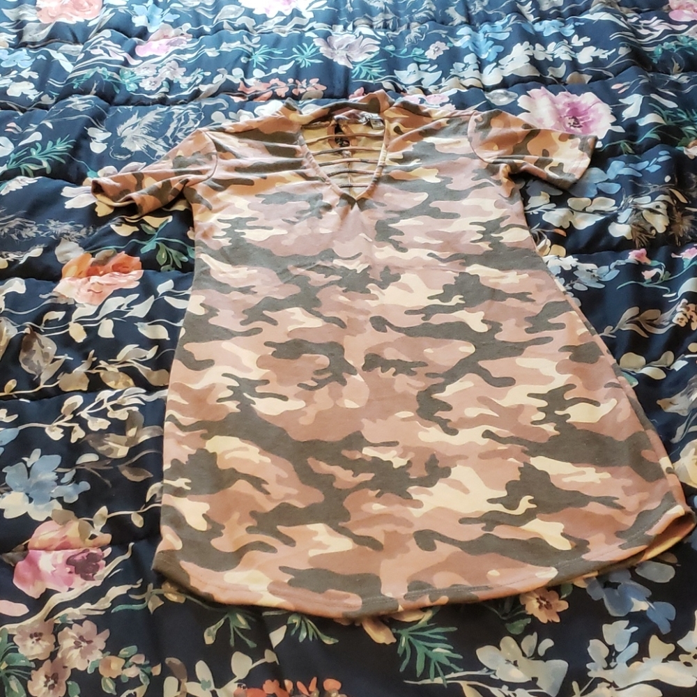 Pink camo dress
